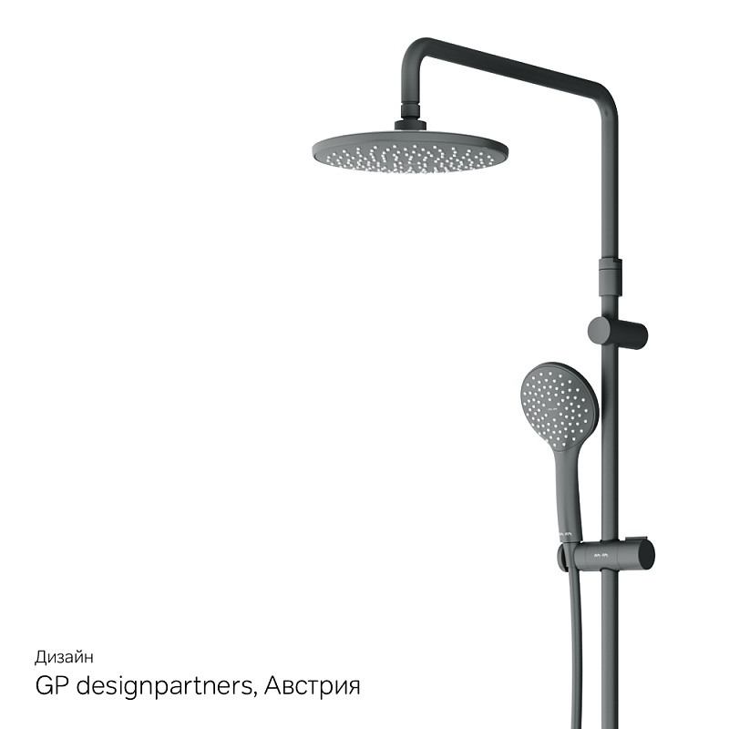 F42890A24 набор 2в1: см-ль д/душа верхний душ d 220 мм ручн.душ 110 мм 1 ф-ция душевая штанг AM.PM Gem - Вид №8