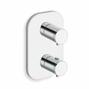 CRIXT652 Внешние части термостатического смесителя для душа / ванны для CRICS800 с 2 выпускными запорными клапанами и металлической пластиной Cristina Rubinetterie