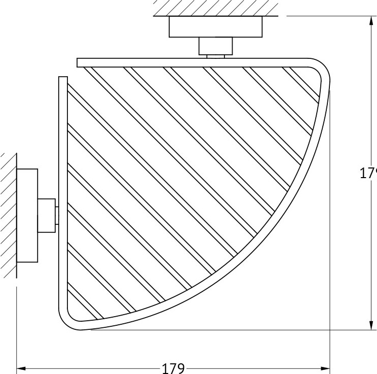 HAR 020 Полочка-решетка угловая 18 cm ARTWELLE Harmonie - Вид №1