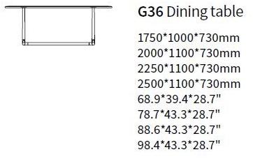HC28 Cosmo Прямоугольный обеденный стол  G36  - Вид №1