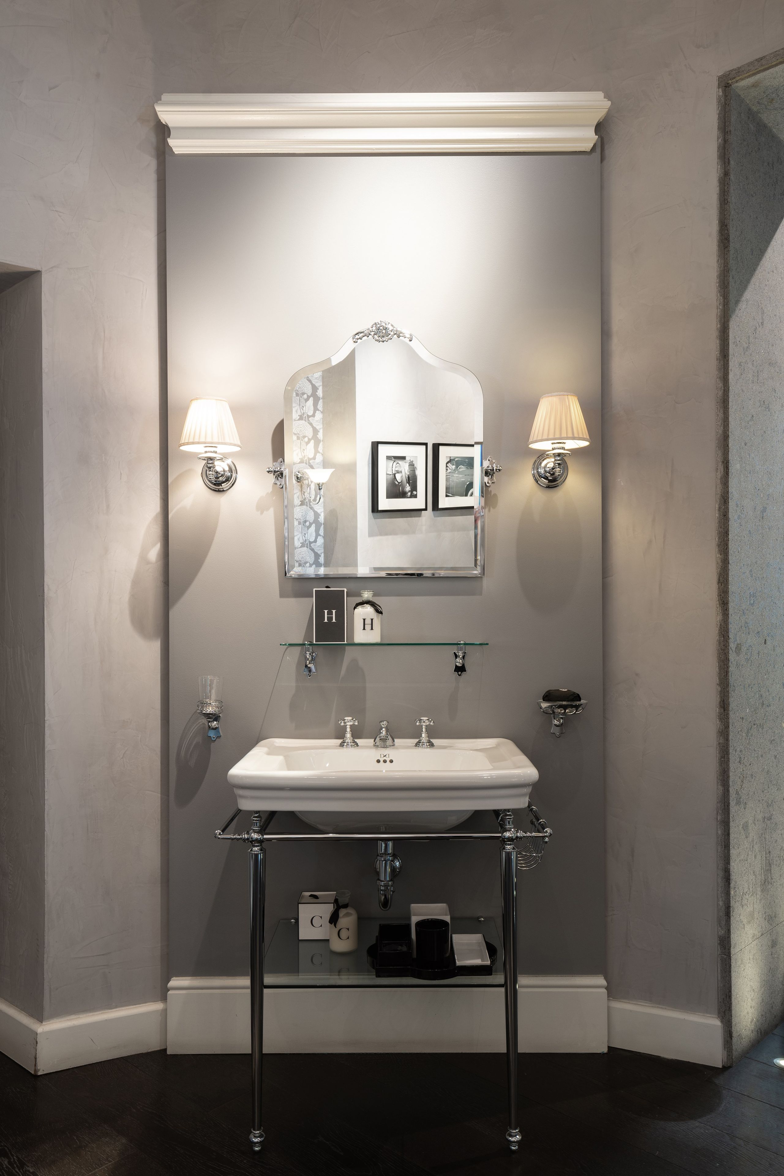 Консольный умывальник с держателем для полотенец Devon&Devon ETOILE ARCH-00057618 - Вид №5