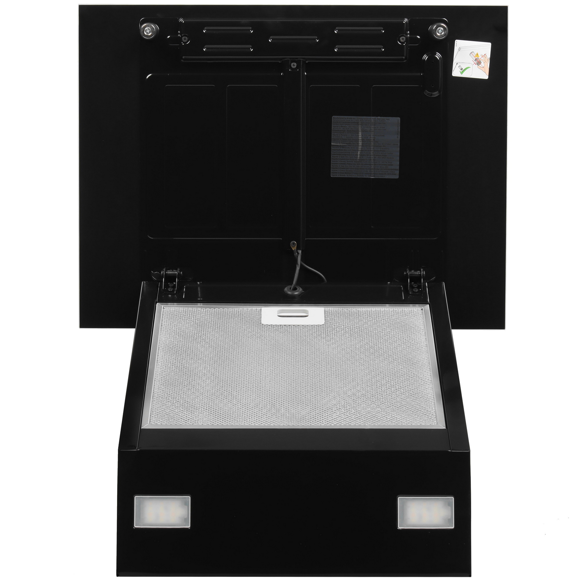 9106744 Вытяжка наклонная Indesit INHV 6FLM BL черный STDN-0134420 - Вид №7