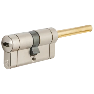 Цилиндр Mottura Champions Pro CP4P313101C5, 26x10x26 мм, ключ/шток, цвет матовый никель, без вертушки