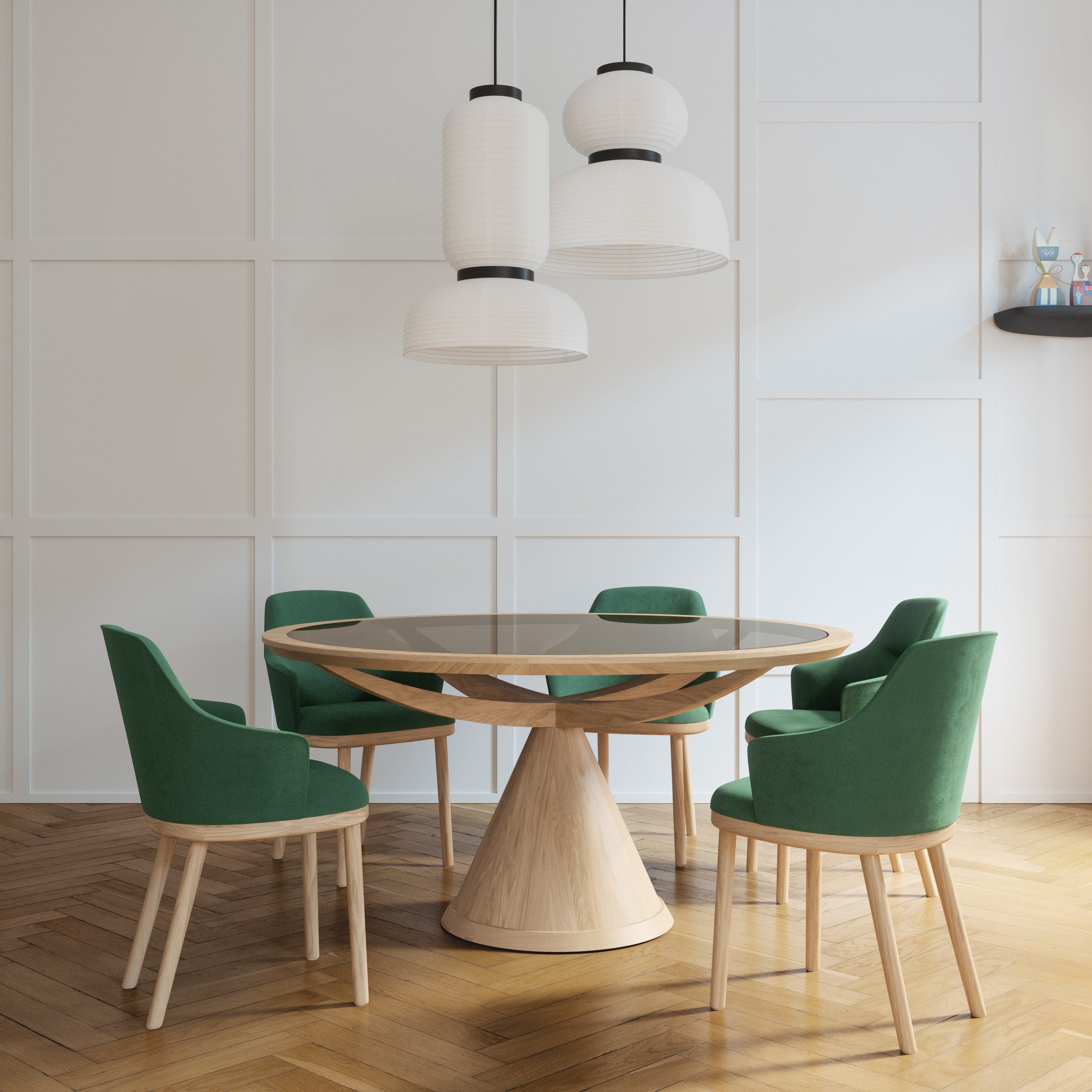 Мягкий тканевый стул с подлокотниками Wewood Sartor ARCH-00018106 - Вид №1