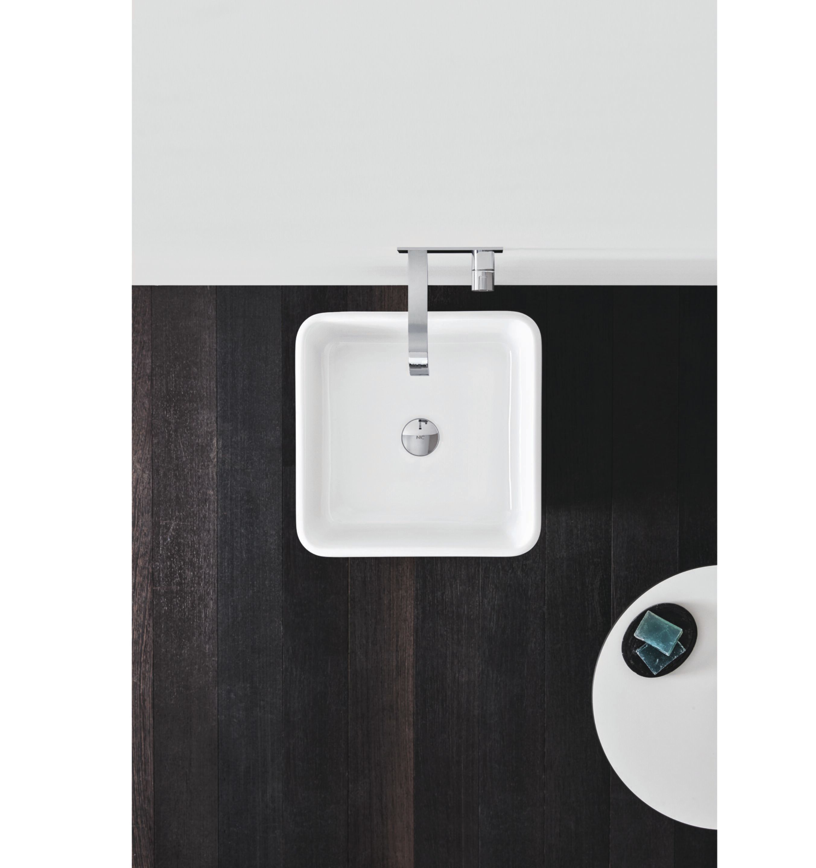 Керамическая квадратная отдельно стоящая раковина Nic простой ARCH-00032768 - Вид №4