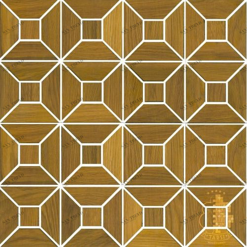 Мозаика и 3D панели из дерева Tarsi Квартал 608 Дуб Селект (Гладкая) 331х331 мм 1401100041