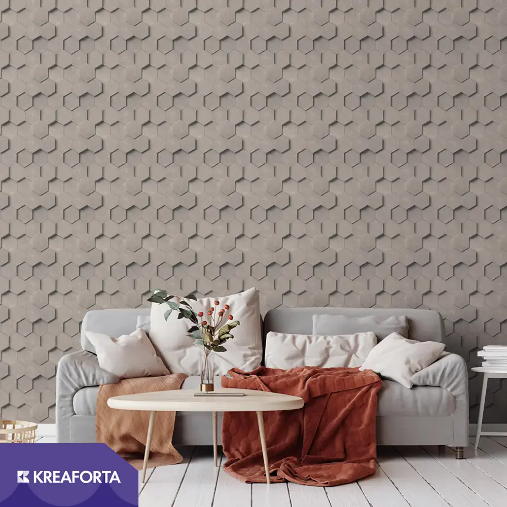 Обои флизелиновые KREAFORTA Art темно-бежевые 1.06 м 77018-24 STLM-2142746 - Вид №2