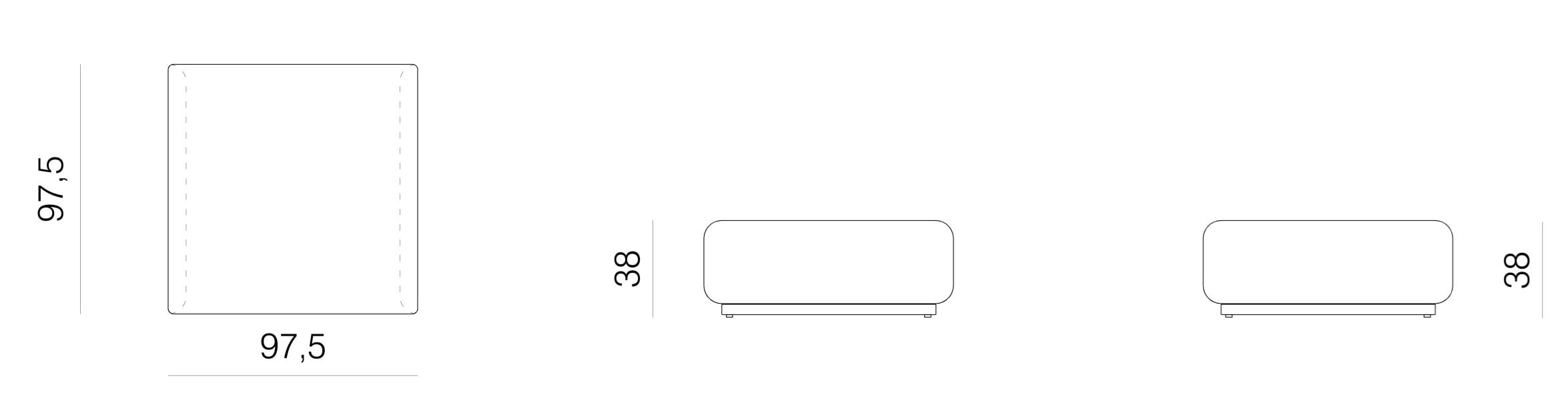 Угловой диван из ткани prostoria Klaster ARCH-00044043 - Вид №15