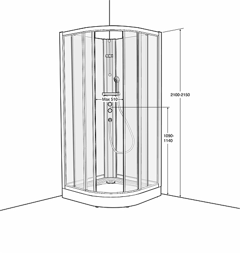 626331 IFO Душевая кабина круглая из кварца SKR NK, Pillar std SP N алюминий Solid - Вид №1