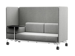 Секционный диван с высокой спинкой и колесами