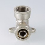 VTm.354.N.001604 Фитинг обжимной – угольник с креплением (водорозетка) Valtec 16 мм х 1/2"  - Вид №2