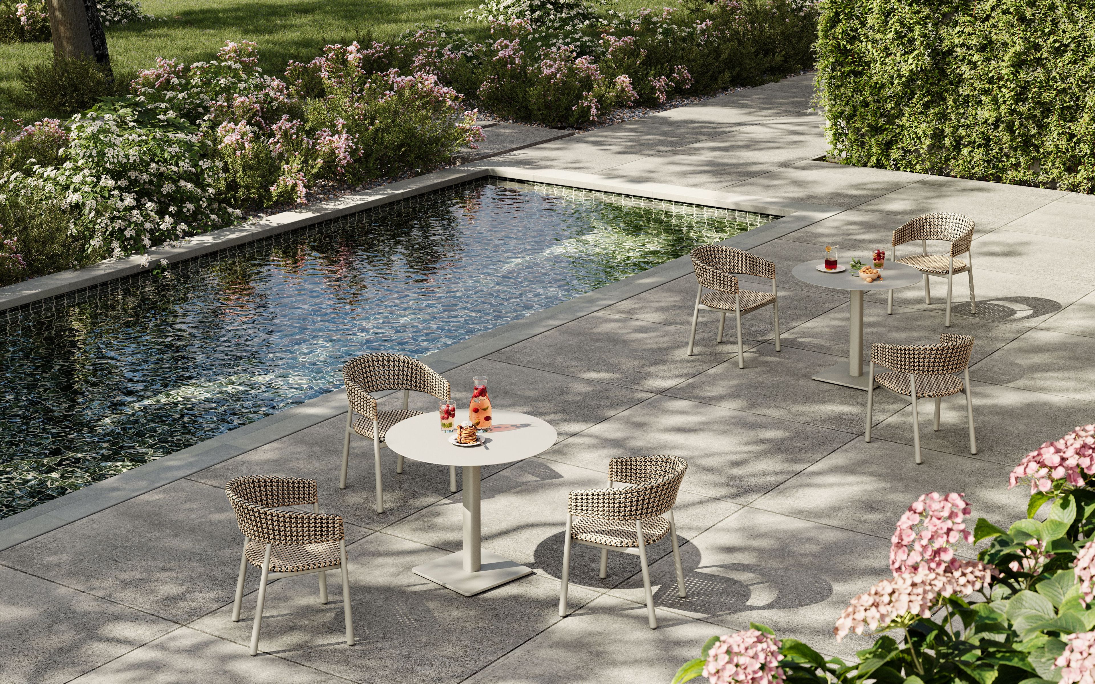 Круглый веревочный садовый столик VINEKO Hipo ARCH-00052766 - Вид №2