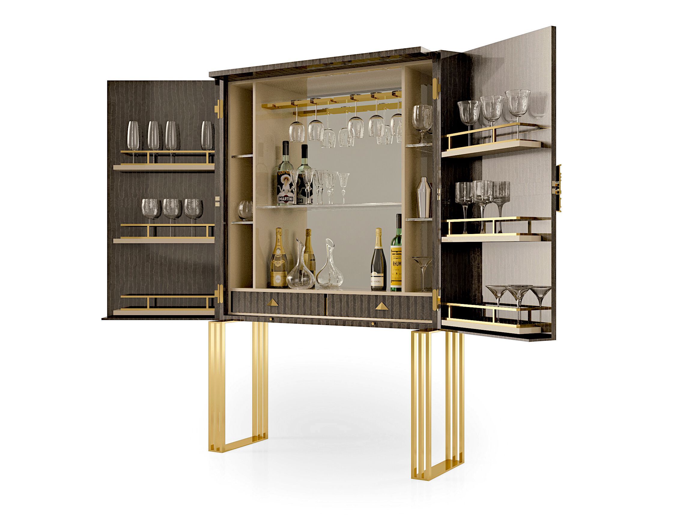 Деревянный барный шкаф Bizzotto Italia Symphony – Infinity ARCH-00124400