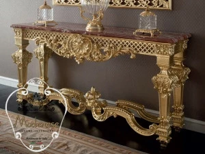 Modenese Gastone Прямоугольная деревянная консоль Deluxe