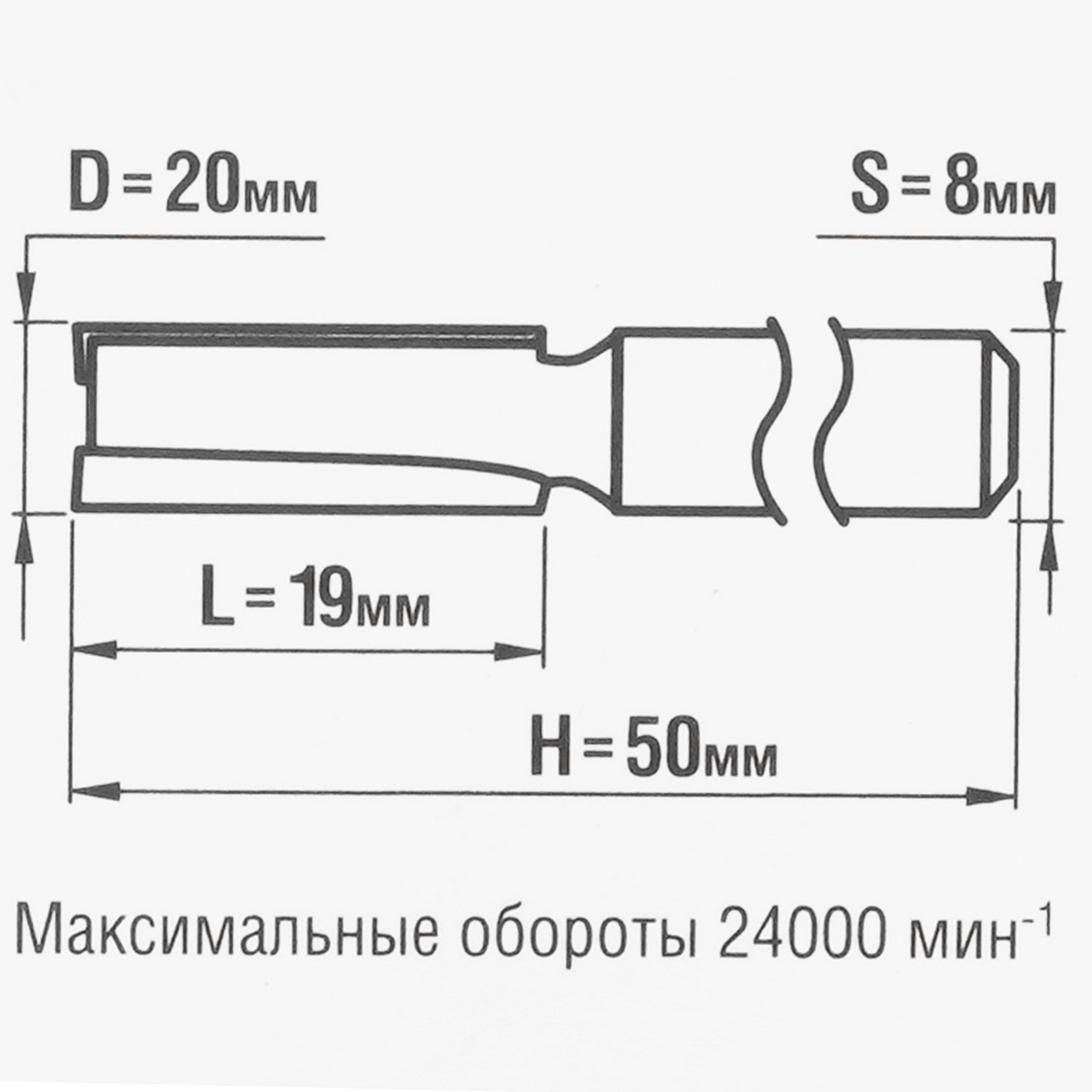 Фреза ЗУБР 28753-20-19 5306794 STDN-0012671 - Вид №3