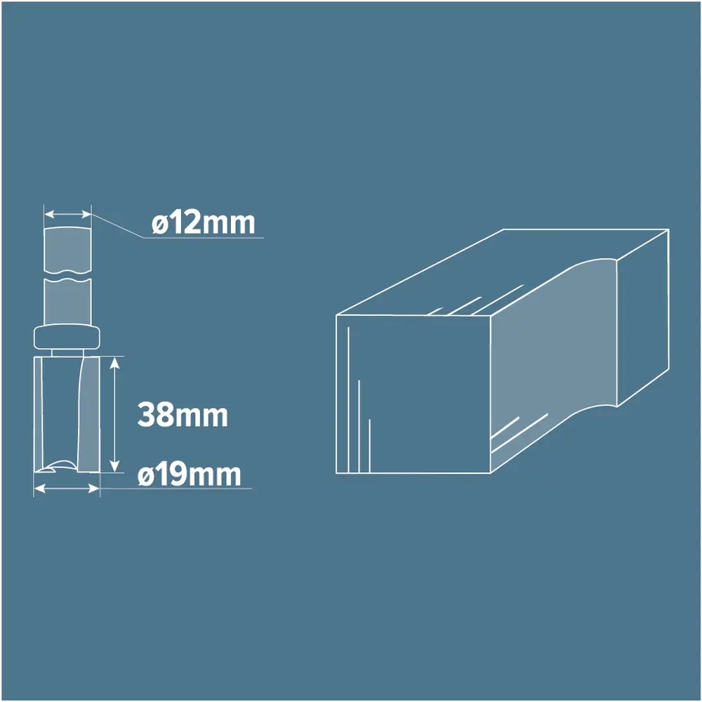 Фреза кромочная прямая Brigadier D19x38 мм 18784739 STLM-2153540  - Вид №4