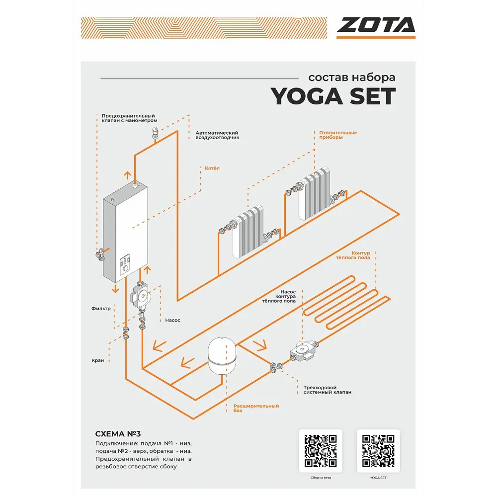 Электрический котел 6 кВт Zota Yogaset-6 220 В одноконтурный настенный 89365719 STLM-2005901  - Вид №7
