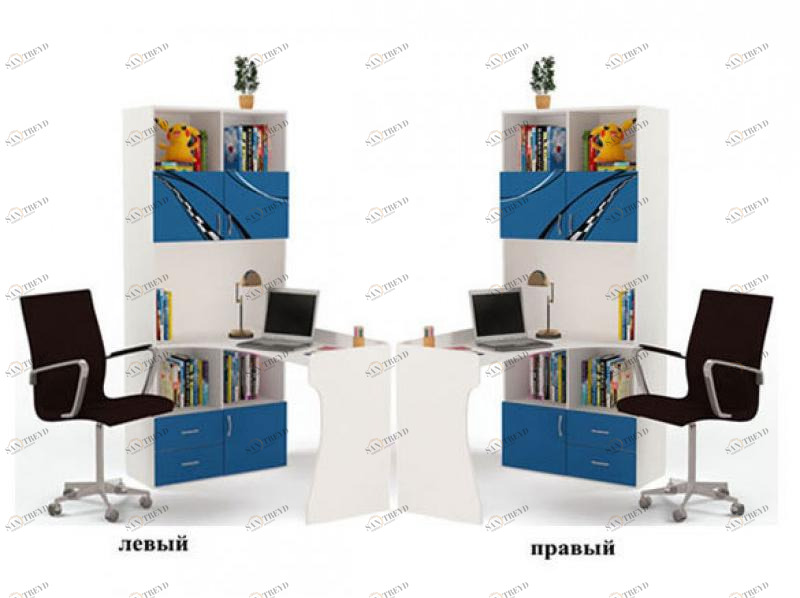 Стол-стеллаж ABC-KING левый синий 4631147956422