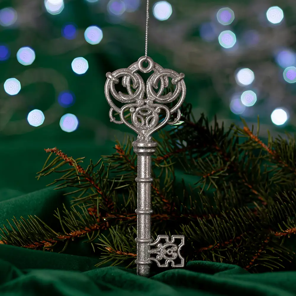 84884203 Новогоднее украшение Ключик 15x6 см цвет серебро STLM-1416060 Santreyd 
