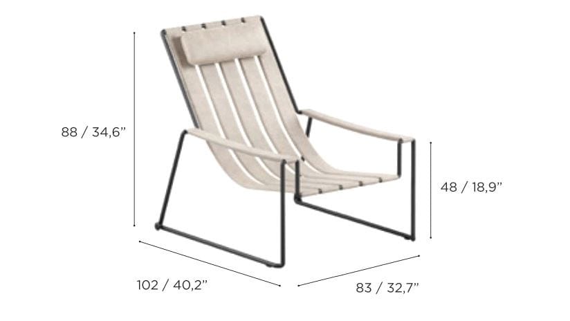 Ткань сани сад стул с подголовником Royal Botania Strappy ARCH-00076566 - Вид №17