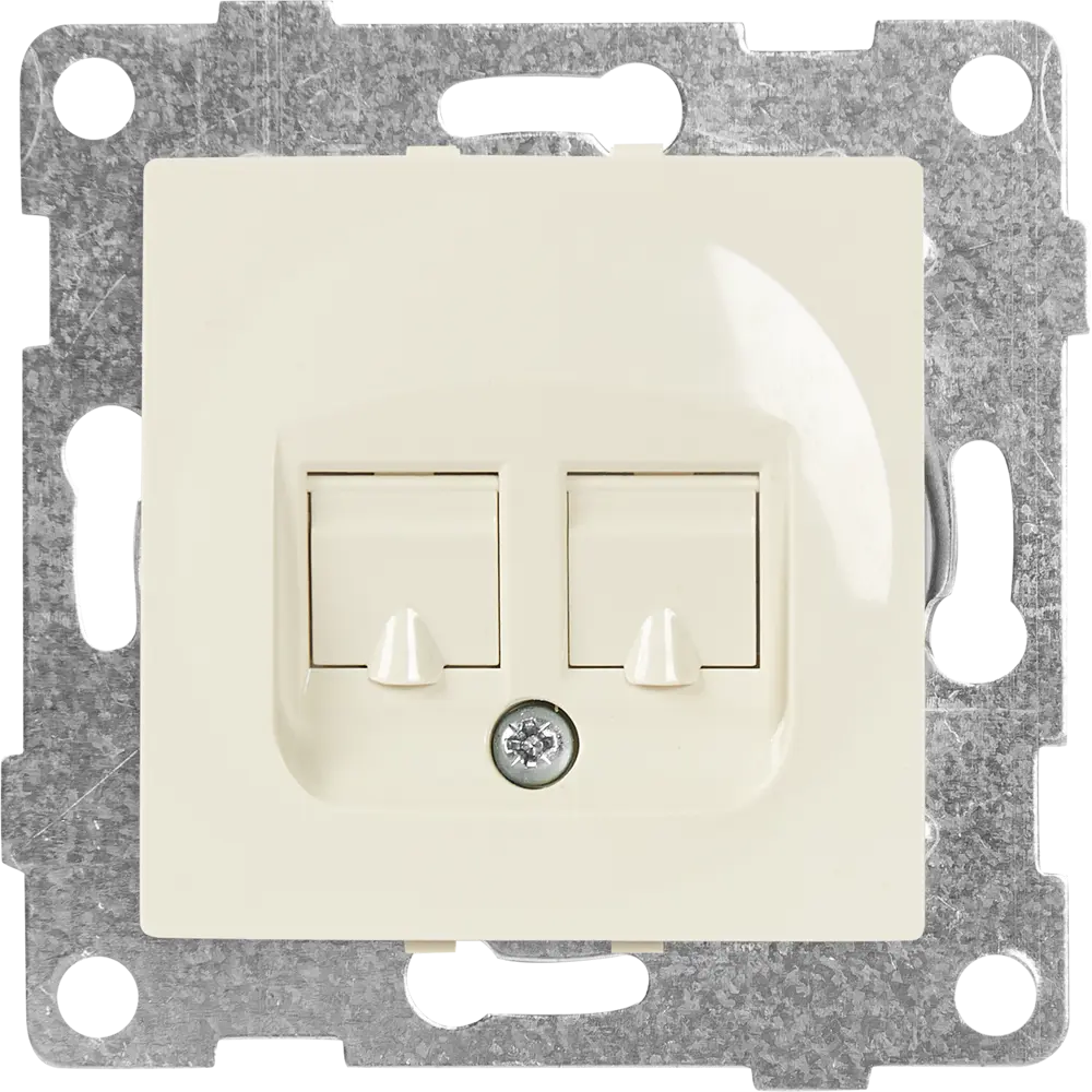 Встраиваемая компьютерная розетка GUSI Electric Ugra RJ45 на 2 порта 83864419 STLM-0045203