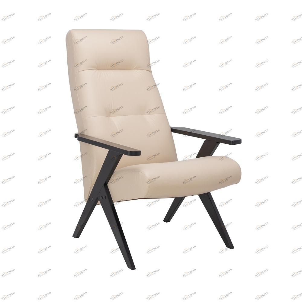 Кресло с деревянными подлокотниками венге Leset Tinto Polaris Beige IMPEX ДИЗАЙНЕРСКИЕ 00-3967031 Бежевый;коричневый 