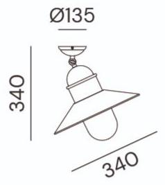 Il Fanale Уличный потолочный светильник из металла Borgo 244.03.orb - Вид №1