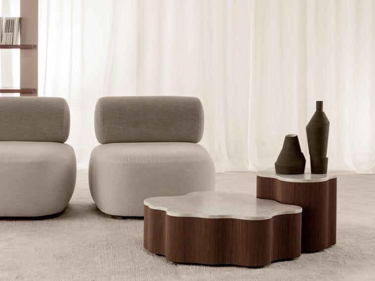 Низкий журнальный столик с кожаным или мраморным верхом Vibieffe Quite luxury ARCH-00147905 - Вид №2