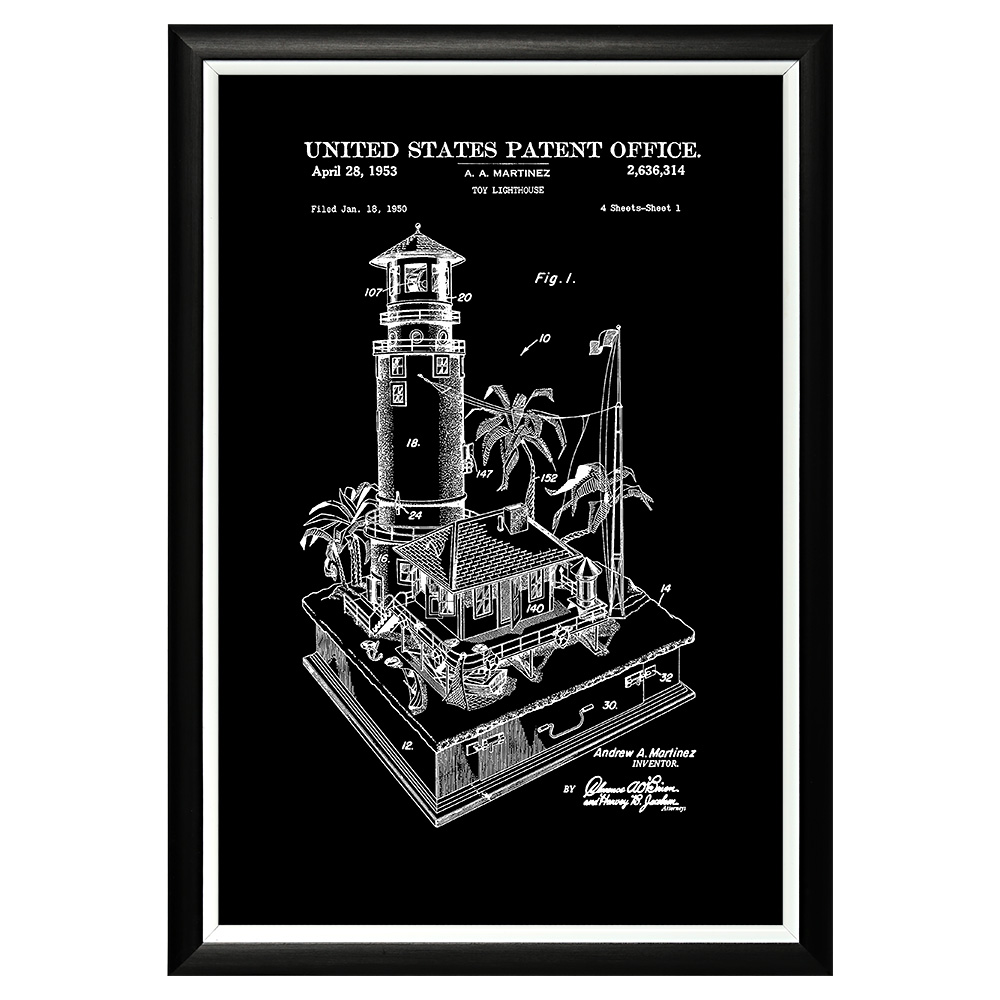 896521403_1818 Арт-постер «Патент на игрушку-конструктор «Маяк» Object Desire 