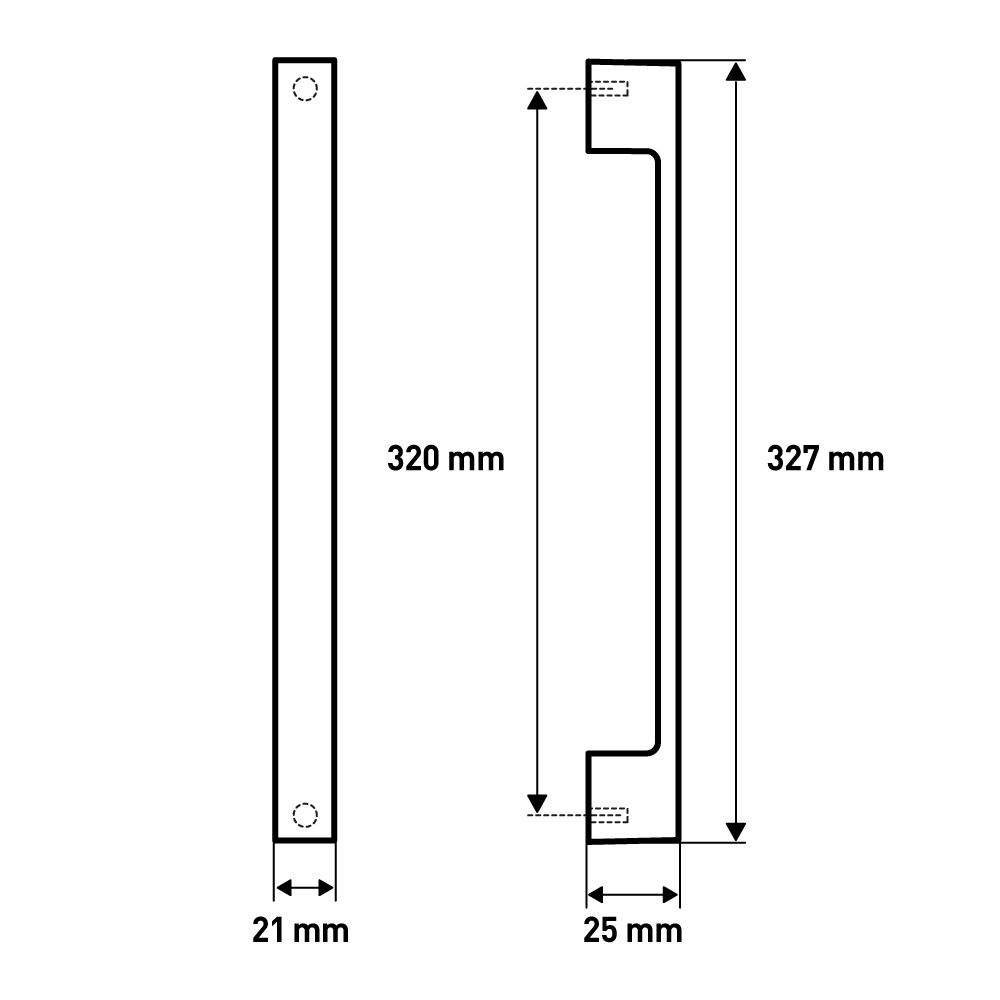 Мебельная ручка  Скоба, 320 мм, черный LJPS0179 Public Steel Россия  - Вид №4