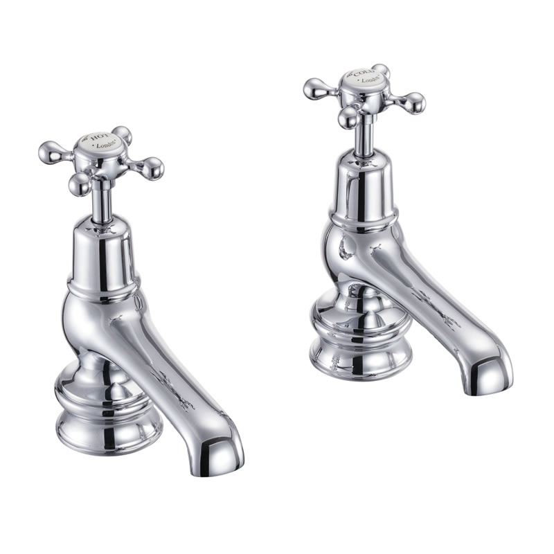 Burlington Кран для бассейна Claremont Regent 5 " Четверть оборота с белым акцентом в никеле CLR2-QT NKL  - Вид №1