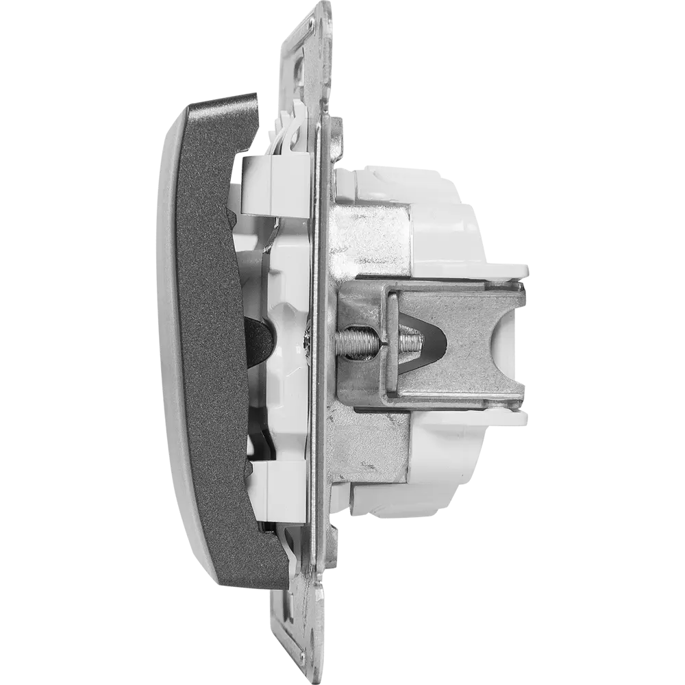 Переключатель Schneider Electric Glossa одноклавишный с подсветкой, графит 84730740 STLM-0054179 - Вид №3