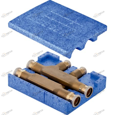 GEBERIT 63118 Крестовой тройник Geberit Mapress с изолирующим коробом 