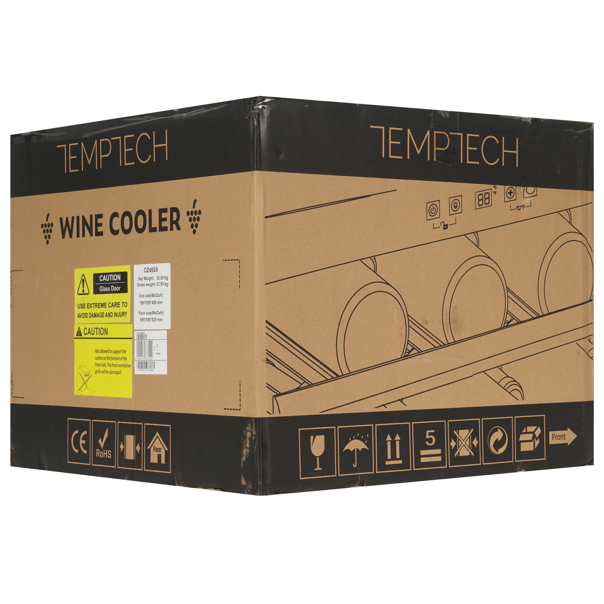 9973853 Винный шкаф Temptech OZ45SX серебристый STDN-0131204 - Вид №7