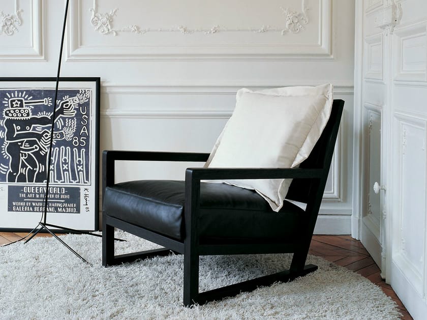 Кожаное кресло с подлокотниками Maxalto ARCH-00068253