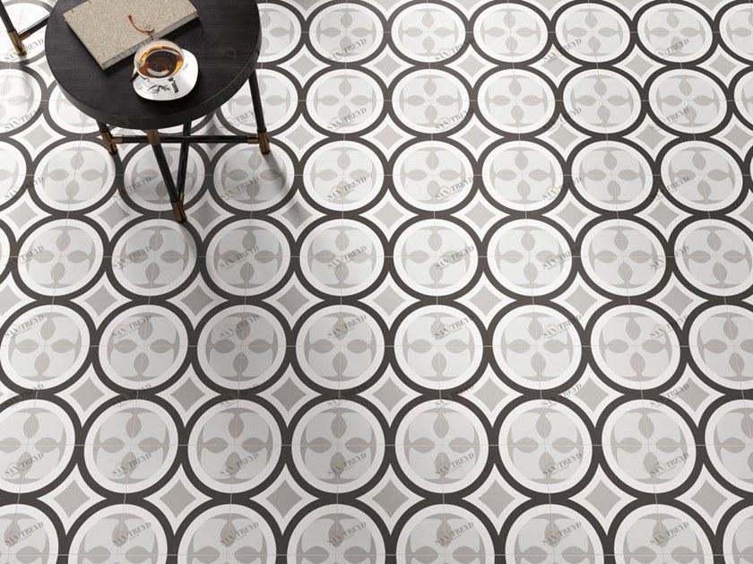 CERAMICA SANT'AGOSTINO Настенная / напольная плитка из керамогранита Patchwork black&white sun-id-1381739