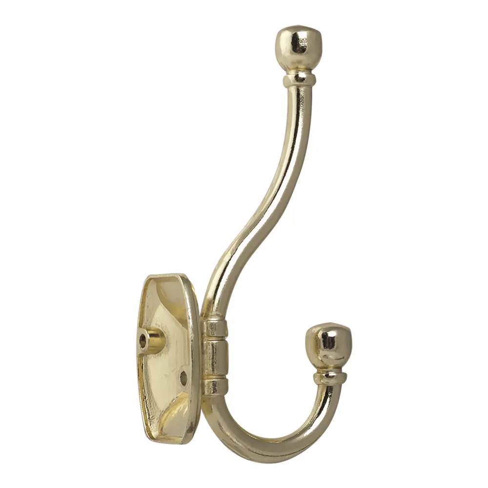 Крючок с шариком для пальто и шапки, металл, цвет золотой LAMPLANDIA STLM-2155530 - Вид №1