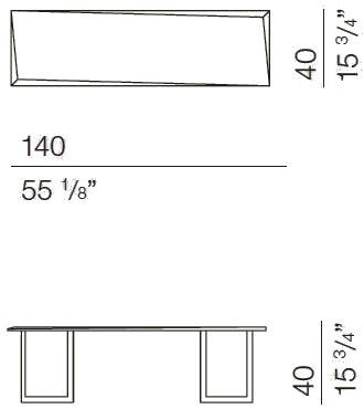 Bodema Прямоугольный мраморный журнальный столик Blunt Blu001 - Вид №4