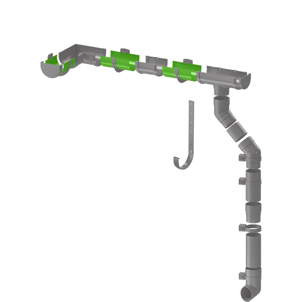 Желоб водосточный Dacha 120 мм 2 м красный DÖCKE STLM-2040684 - Вид №1