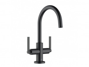 201183915 смеситель на умывальник Puristic KLUDI NOVA FONTE матовый черный