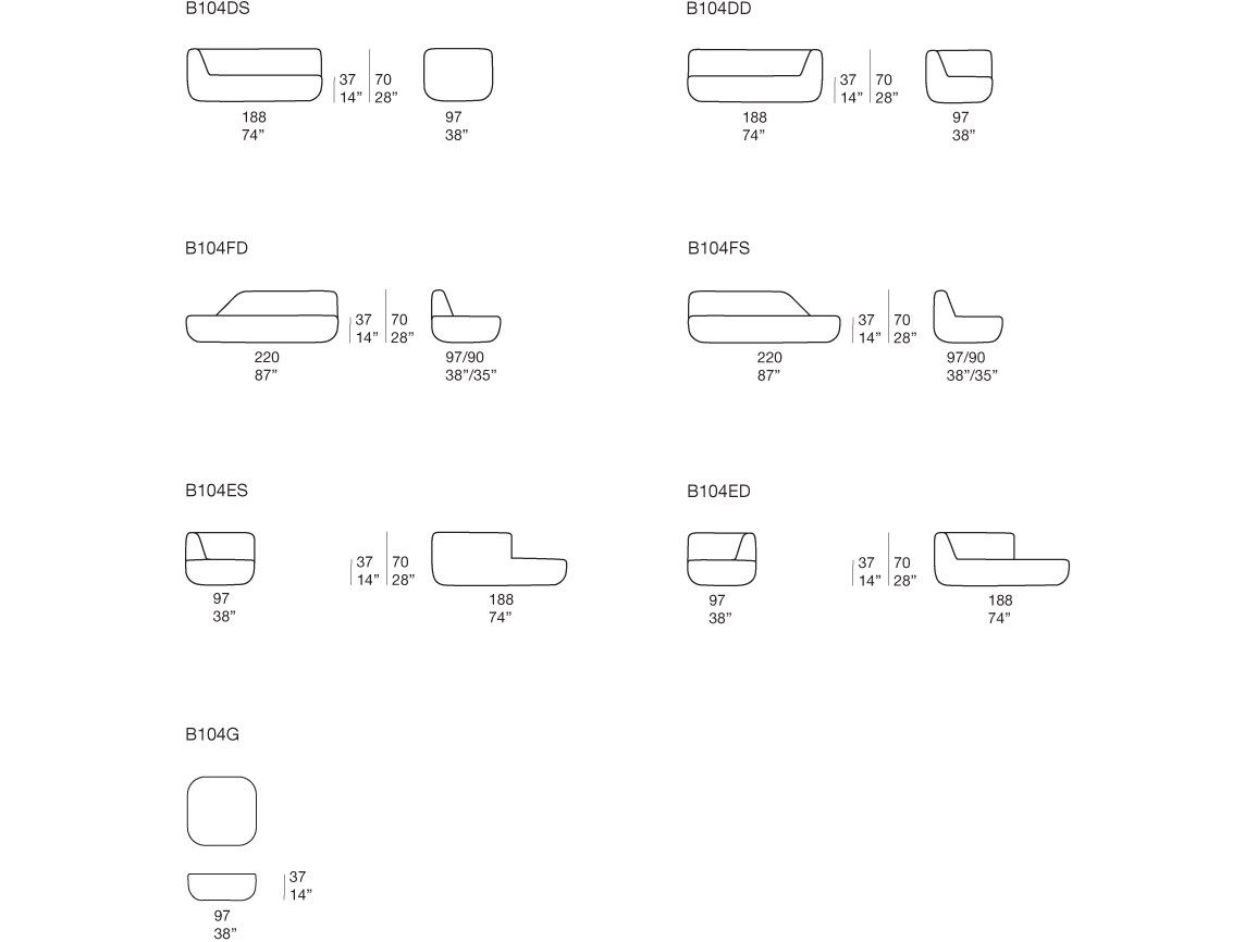 Ткань диван Paola Lenti UPTOWN ARCH-00116065 - Вид №2