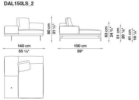 B&B Italia 3-х местный тканевый диван с шезлонгом Dock sun-id-1355318 - Вид №151