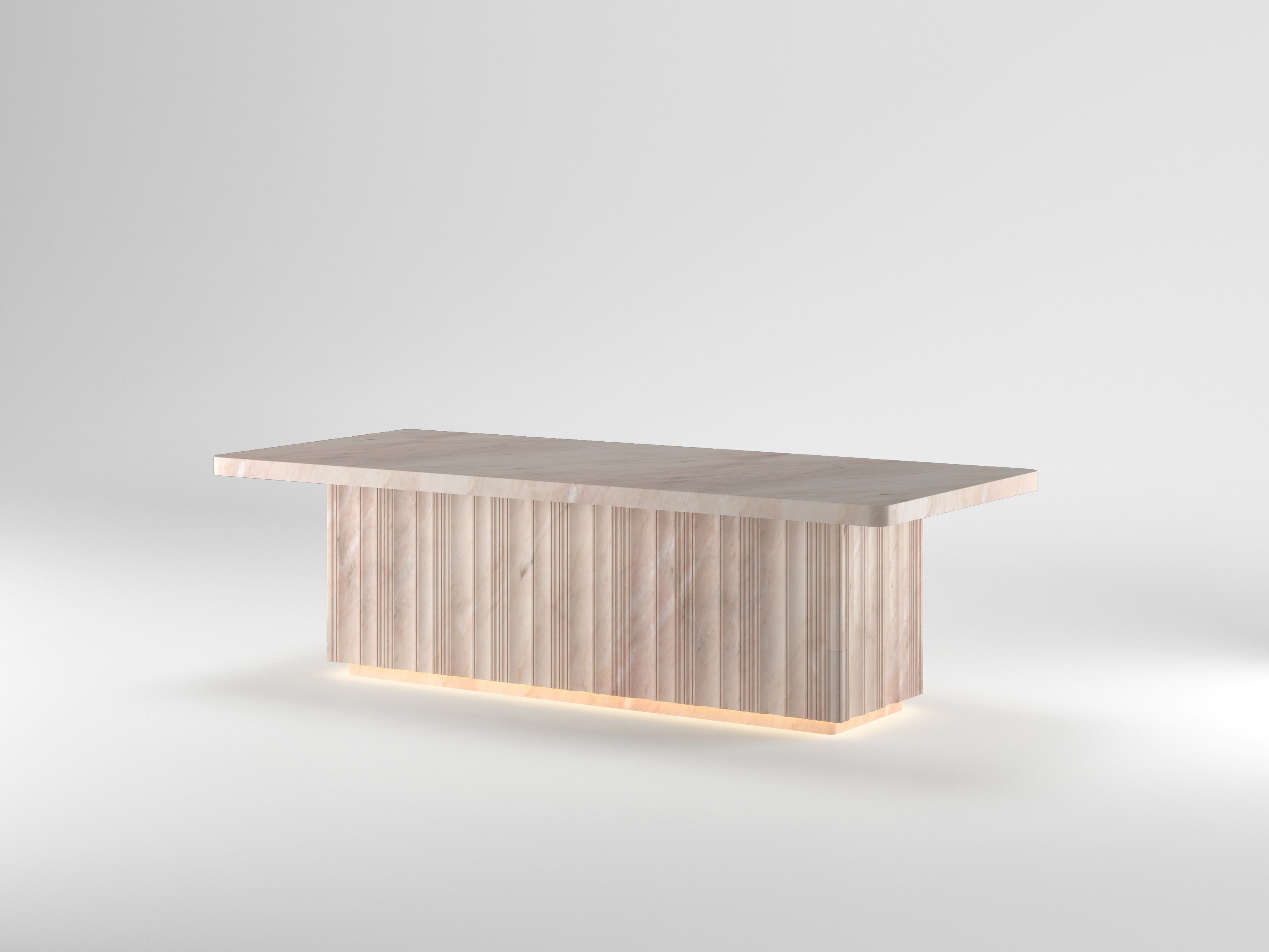 Прямоугольный выдвижной стол из травертина Davani Purity ARCH-00090066 - Вид №5