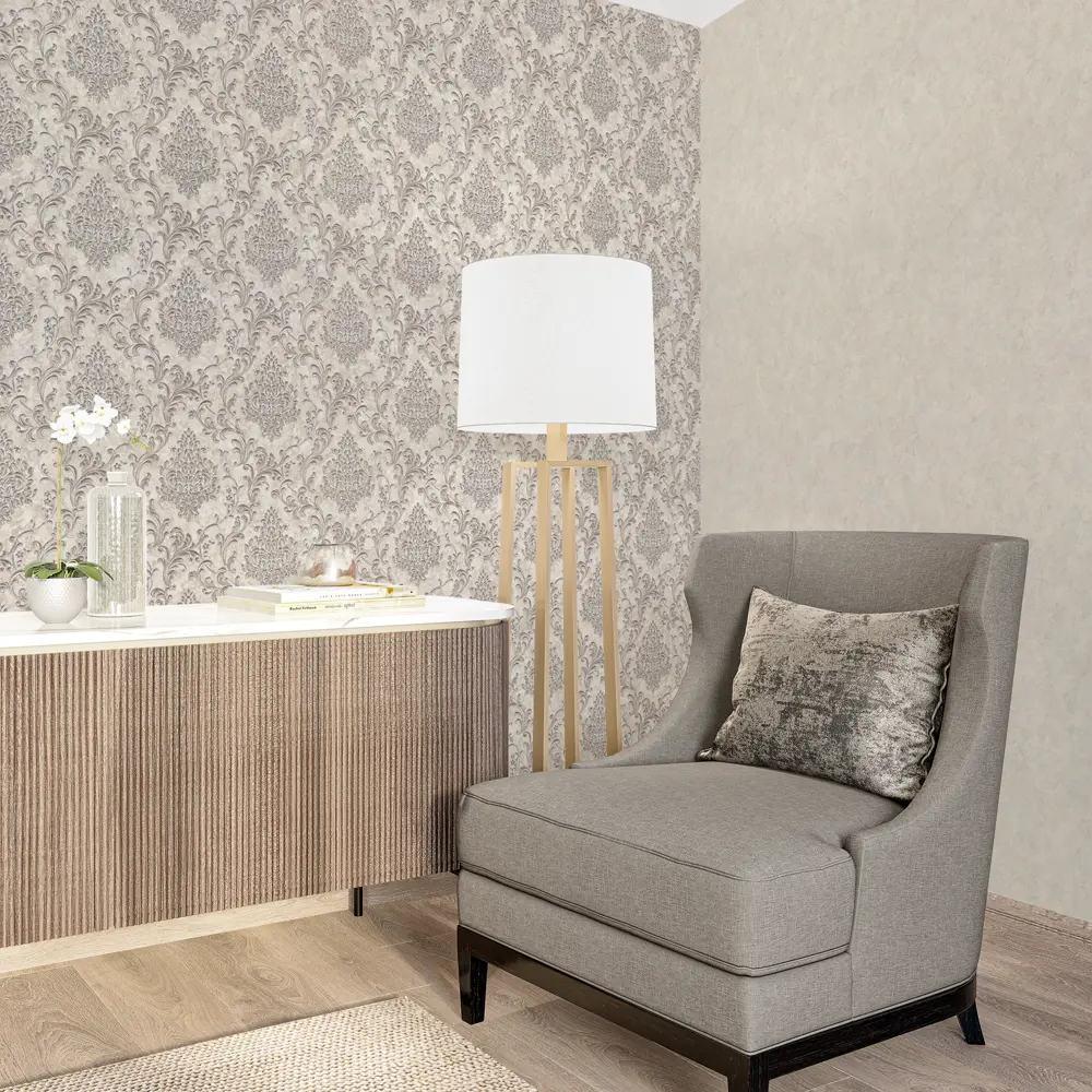 Обои флизелиновые Home Color Diamond бежево-голубые 1.06 м HC71781-26 83537061 STLM-2176104 - Вид №3
