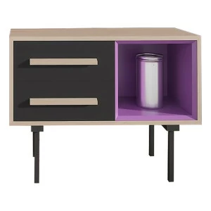 Тумба с ящиками черно-фиолетовая Twin BRAGIN DESIGN  256520 Бежевый