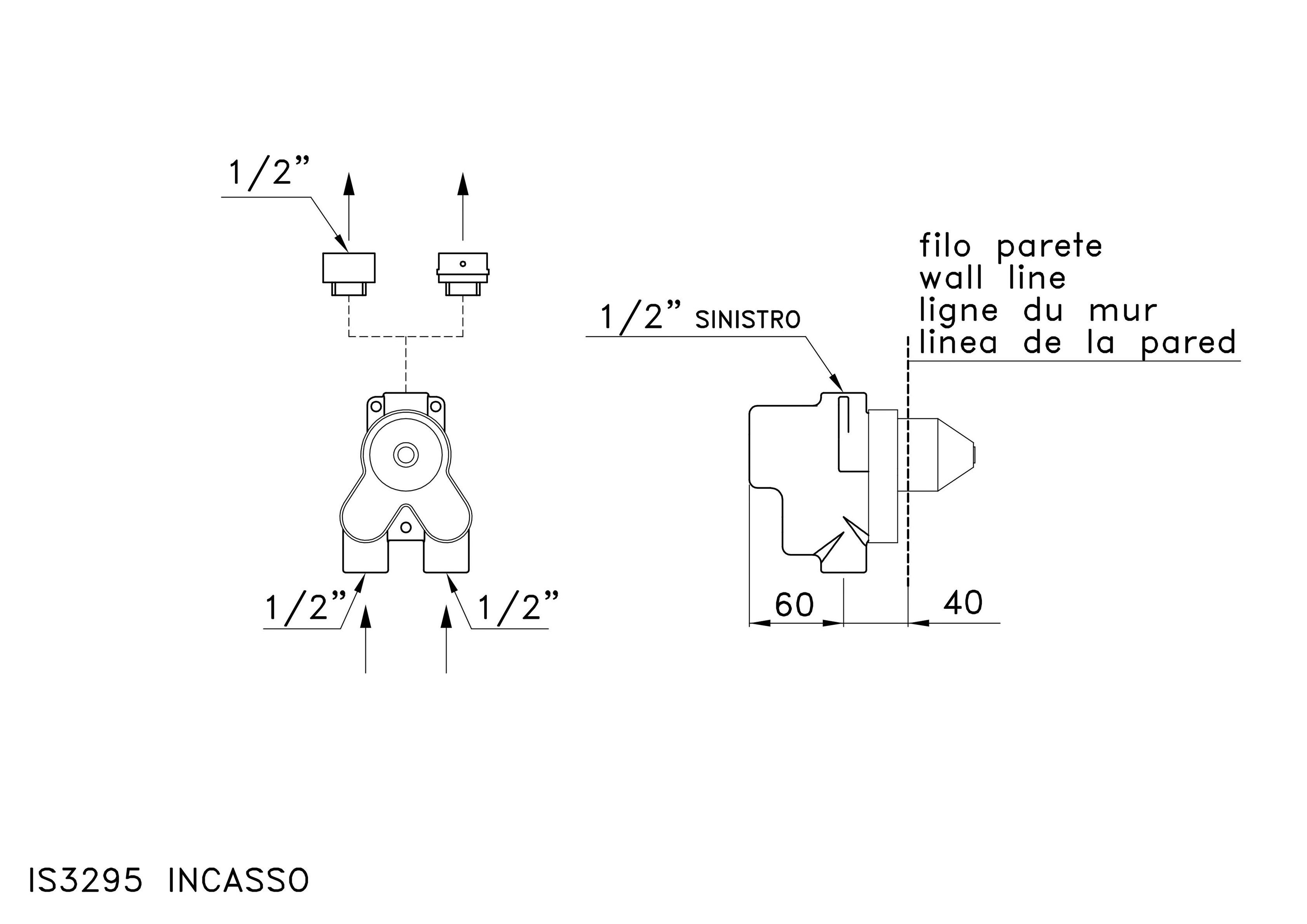 Термостатический смеситель для душа с пластиной RUBINETTERIE STELLA ARCH-00142584 - Вид №3