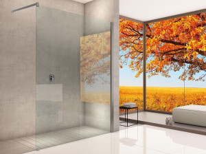 Стеклянный угловой душ