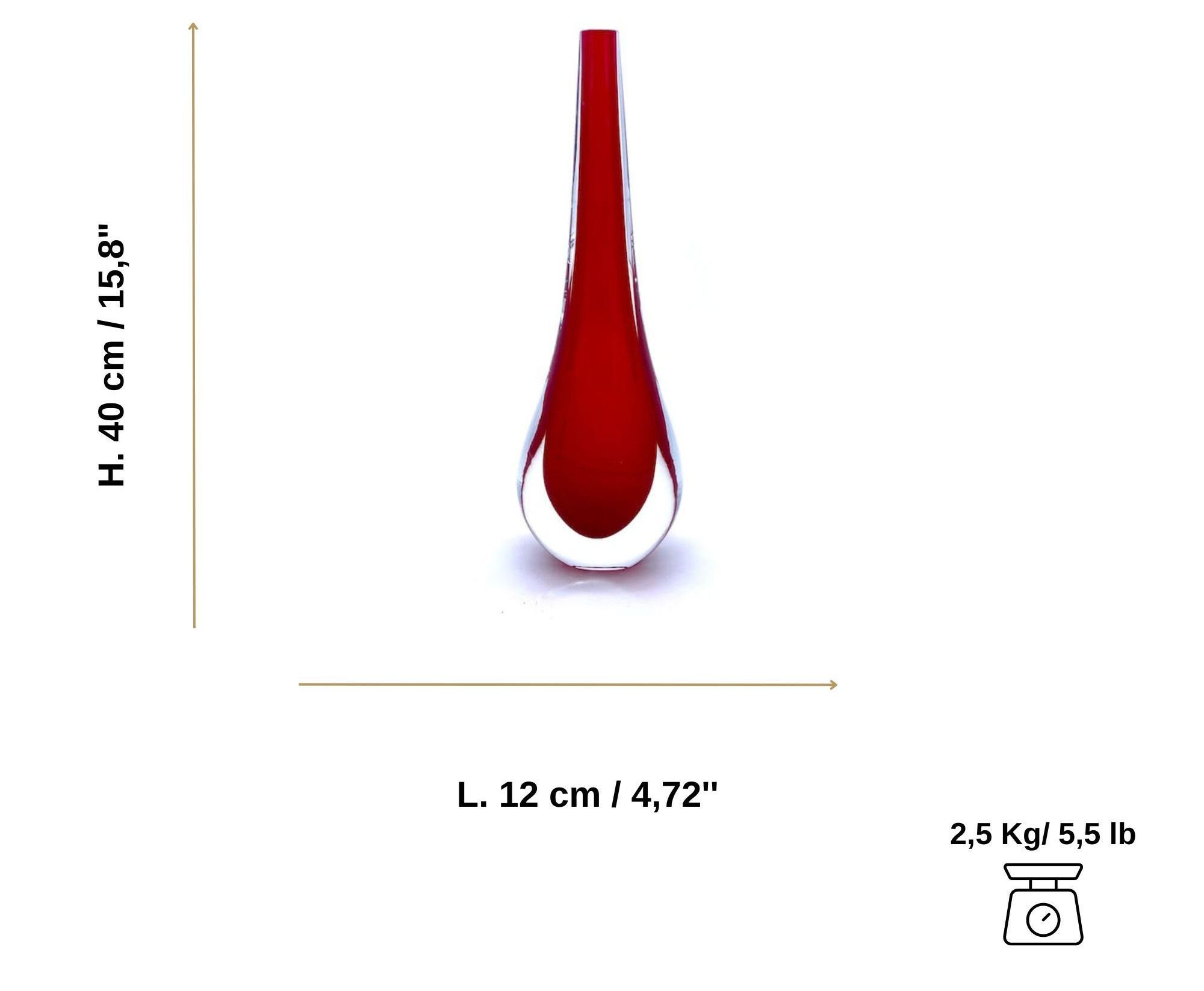 ВАЗа ручной работы из муранского стекла YourMurano Drop Vases ARCH-00086604 - Вид №8