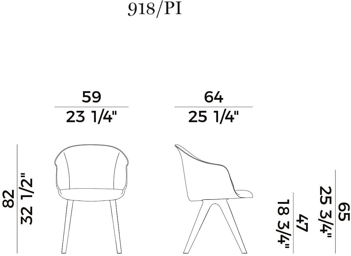 Potocco Мягкое кресло с подлокотниками Lyz 918 pi - Вид №3