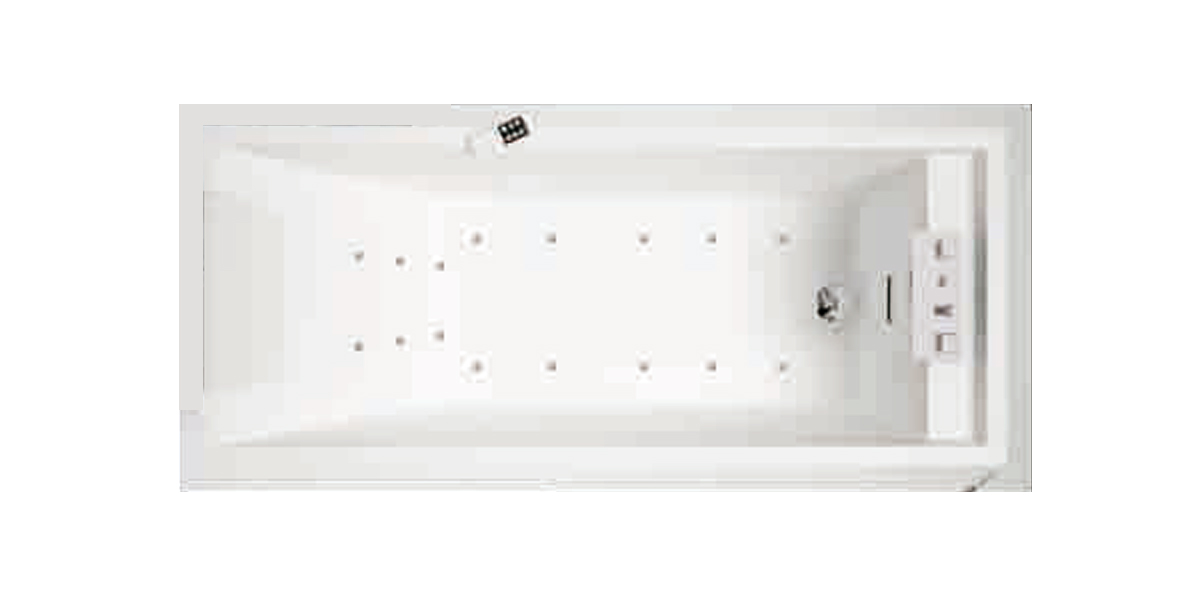 Ванна Dynamic Air Novellini SENSE 3 с набортным смесителем и панелями из белого ореха SENY19080T2U4Q - Вид №2